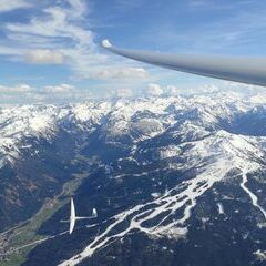 Flugwegposition um 14:20:47: Aufgenommen in der Nähe von Gemeinde Flachau, Österreich in 2997 Meter